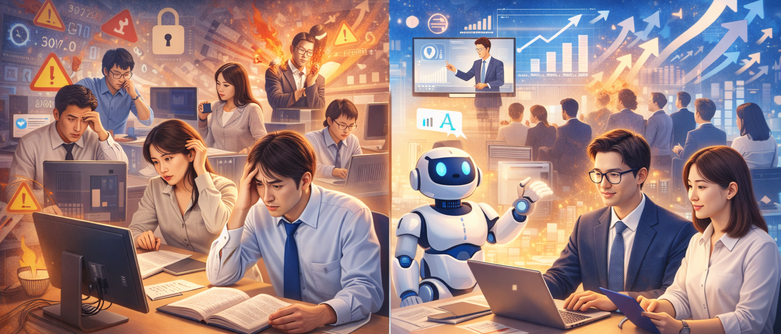 AI eラーニング導入メリットのイメージ